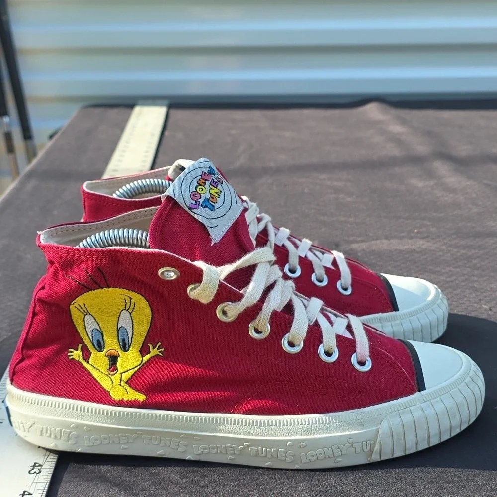 Vintage Looney Tunes Canvas Keds Tweety Bird Size‎ 6.5 M Shoes 90's Y2K Skate